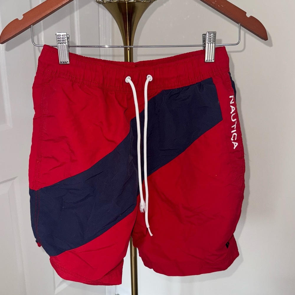 329 c Nautica red and blue swim shorts #summerMen's XSLike newRED